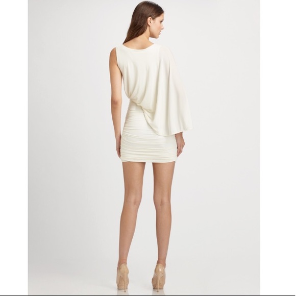 BCBGMAXAZRIA Venus Gardenia Draped Cocktail Dress - Picture 2 of 7